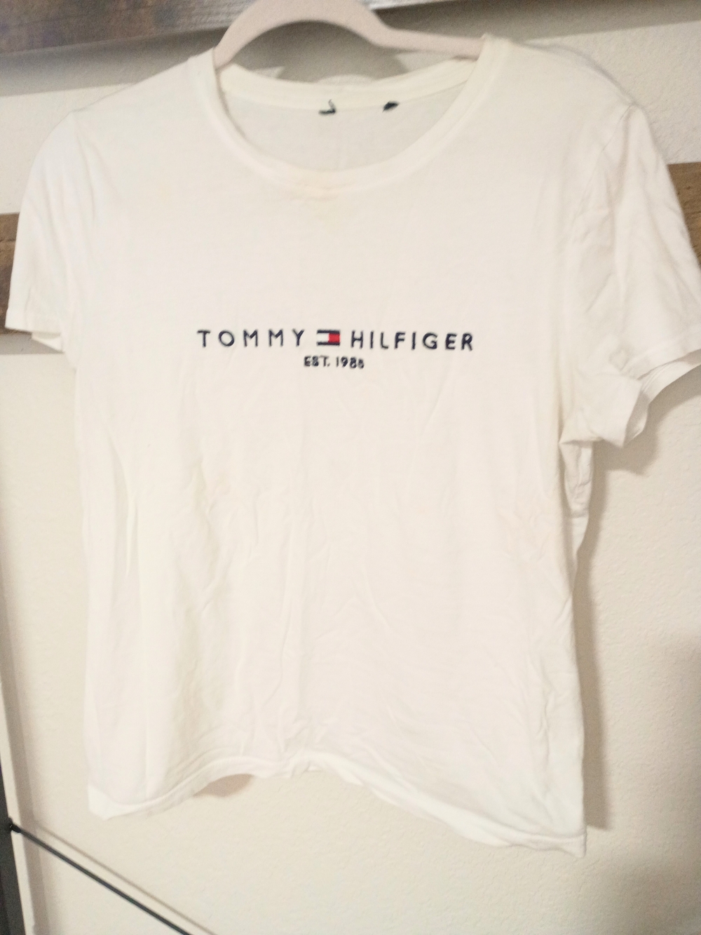 Tommy Hilfiger White Short Sleeve Logo Tee